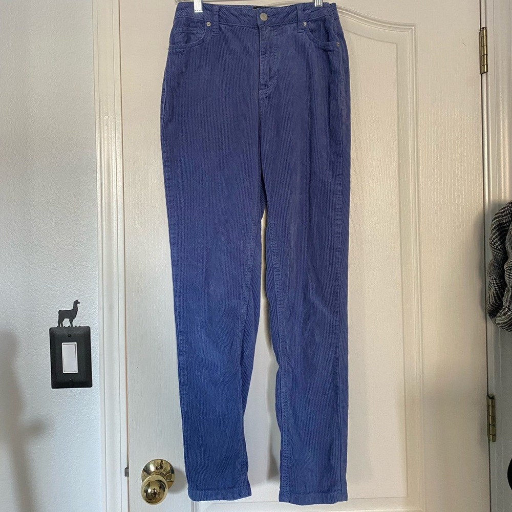 Vintage high waisted corduroy blue mom jeans
